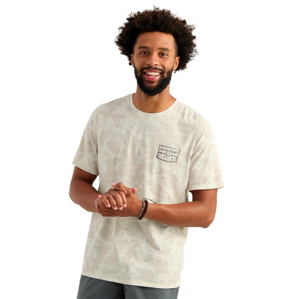 Huk Drift Performance Short Sleeve Shirt Silver Birch Camo M