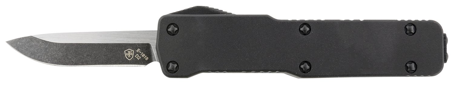 Templar Knife CABR321: Lightweight, 1.85in D2 Blade, 6061 Aluminum Handle, Non-serrated, Black Oxide Finish - TEMP - DROP POINT