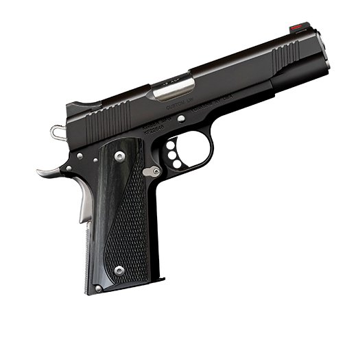 Kimber Custom LW Nightstar .45ACP 5" Black Pistol: 8-Round, Red Fiber Optic/White Dot Sights, Gray Laminate Grips, Aluminum Frame - Kimber Manufacturing, Inc. - 45 ACP