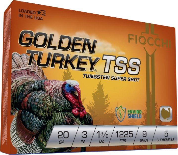 Fiocchi 203TSS9 Golden Turkey TSS 20Ga 3" 1-3/8oz #9 Shot 5/Box