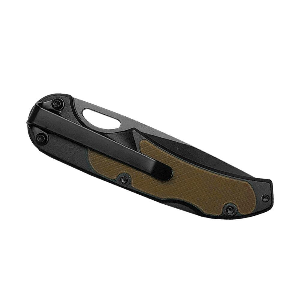 ABKT Elite Mark II Lockback Folding Knife 2-1/2 Drop Point Blade Tan - Rock Ridge Outdoors
