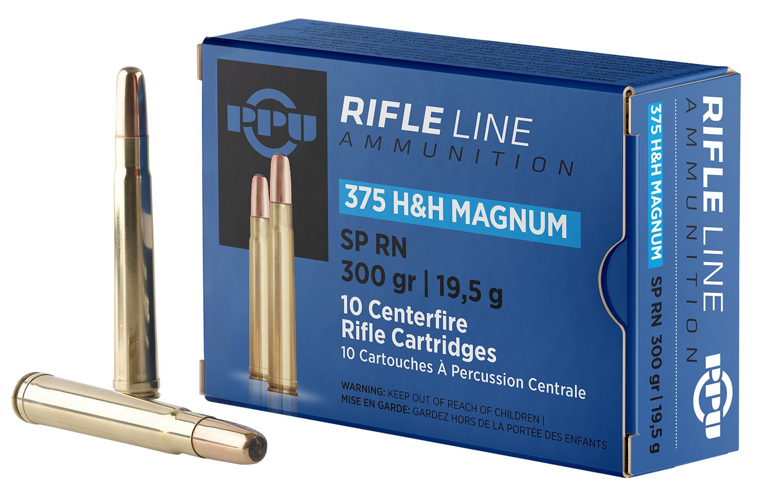 Buy PPU PP375S Standard Rifle 375H&HMag 300gr Soft Point Round Nose 10 Per... online