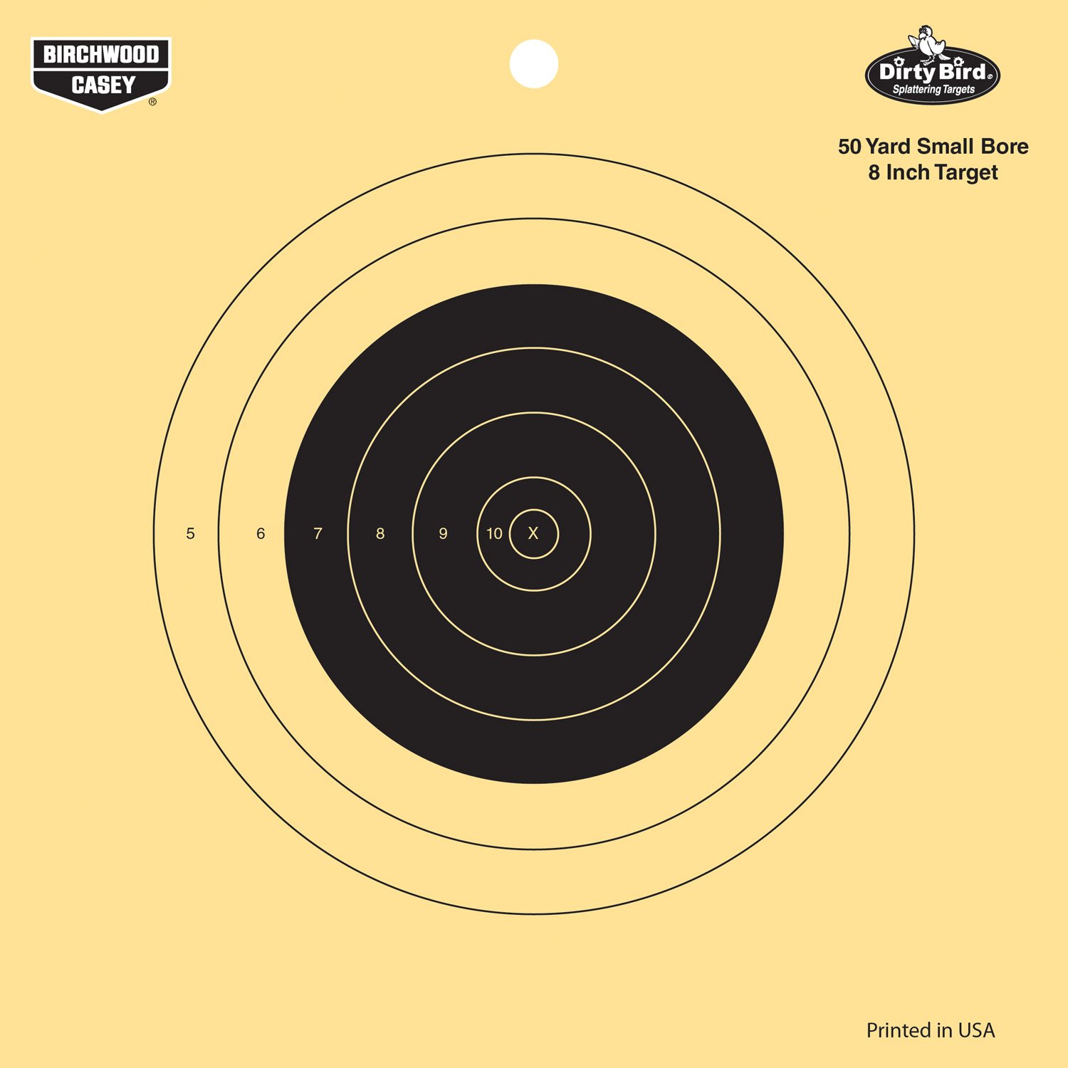 Birchwood Casey Dirty Bird 8" Small Bore Targets 50yd 25 Pack - Birchwood Casey - 8"