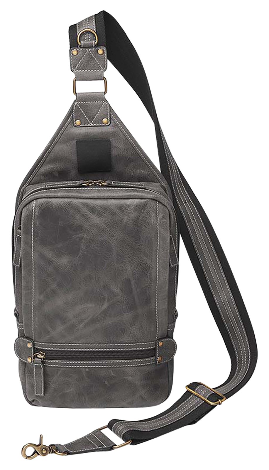 Gun Toten Mamas GTMCZY108GREY Sling Backpack Leather Gray with Standard Holster
