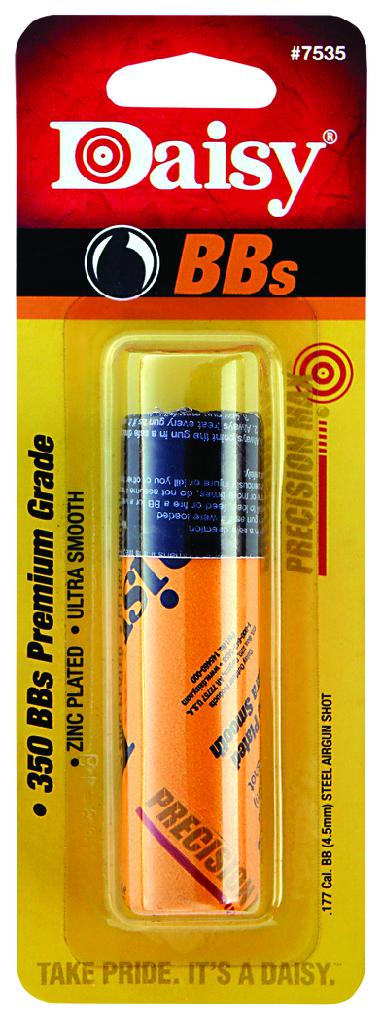 Zinc-Plated Steel BBs in Daisy BB Tube 350 ct. - Daisy Manufacturing Co., Inc. - .177