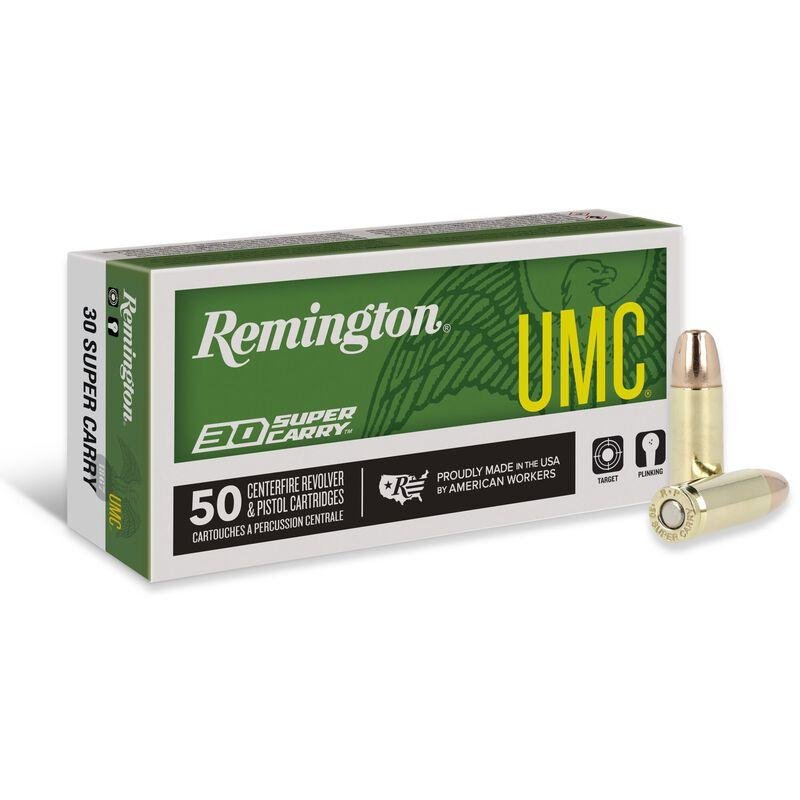 Remington R20015 30 Super Carry 100 Grain FMJ 50 Rounds Box - Remington Arms Company, LLC - FULL METAL JACKET