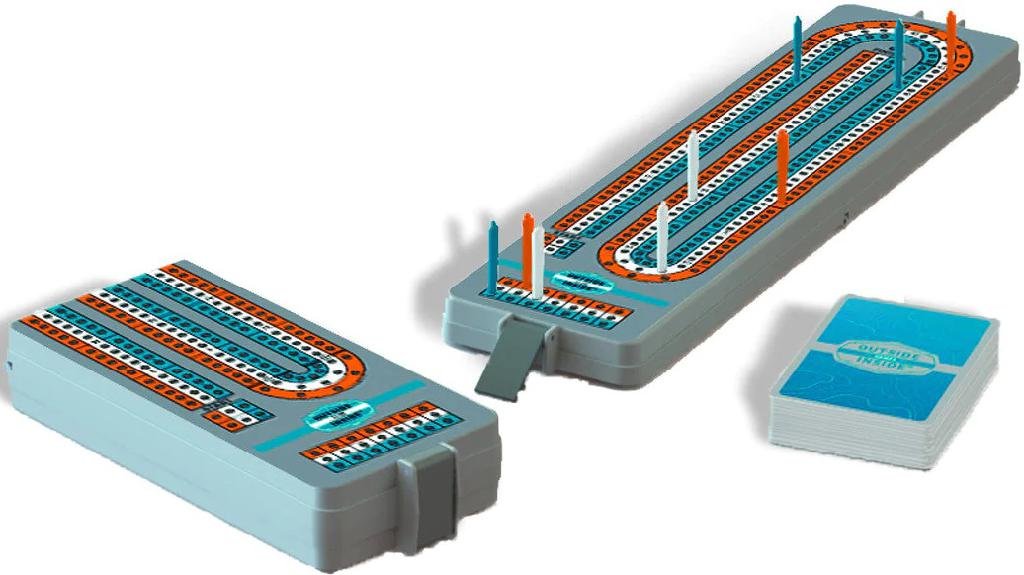 GSI 99966 Backpack Cribbage Folding 3-Track Board with Bag