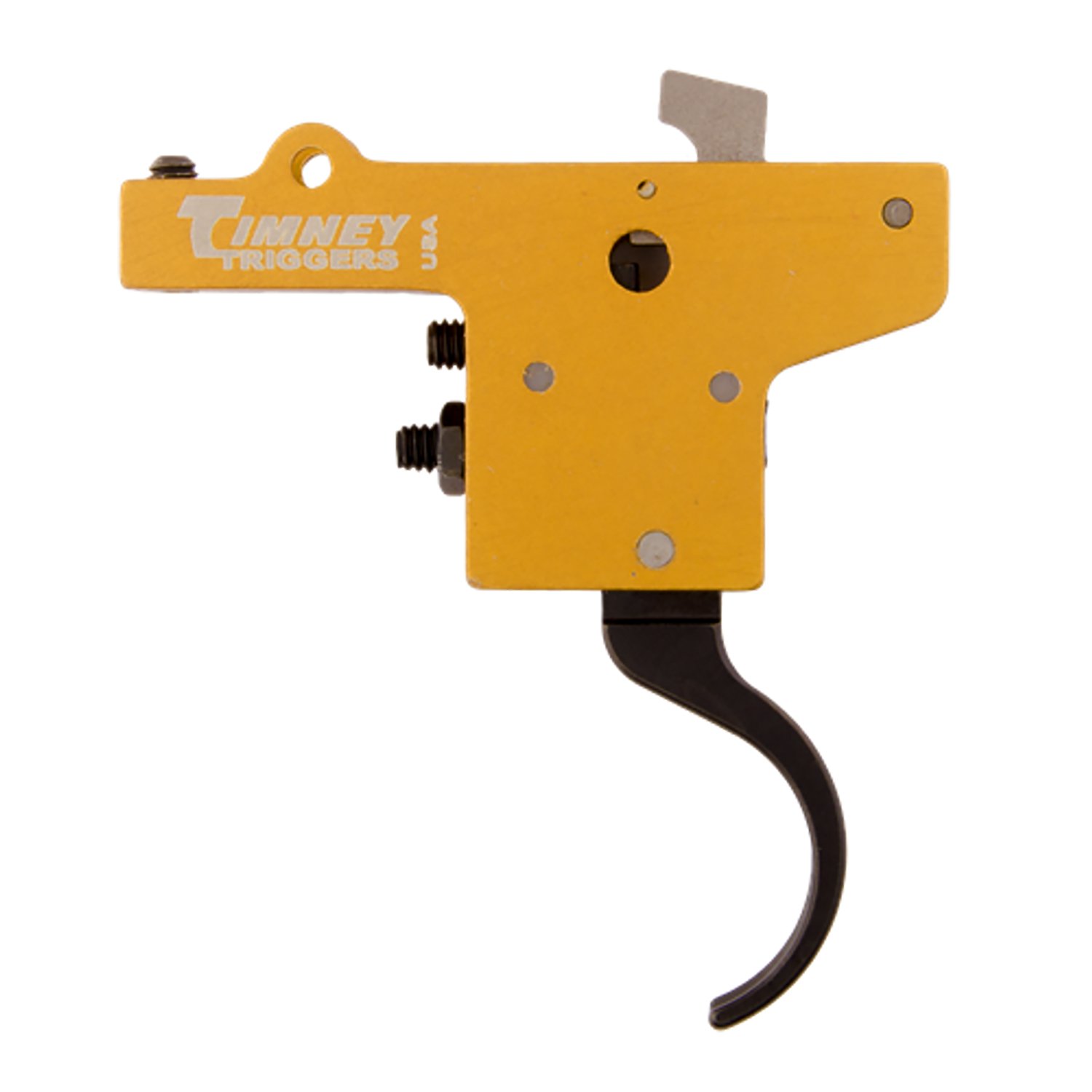 Timney 201 Featherweight Curved Trigger 3 lbs Draw Yellow/Black Finish - Timney Triggers - FEATHERWEIGHT