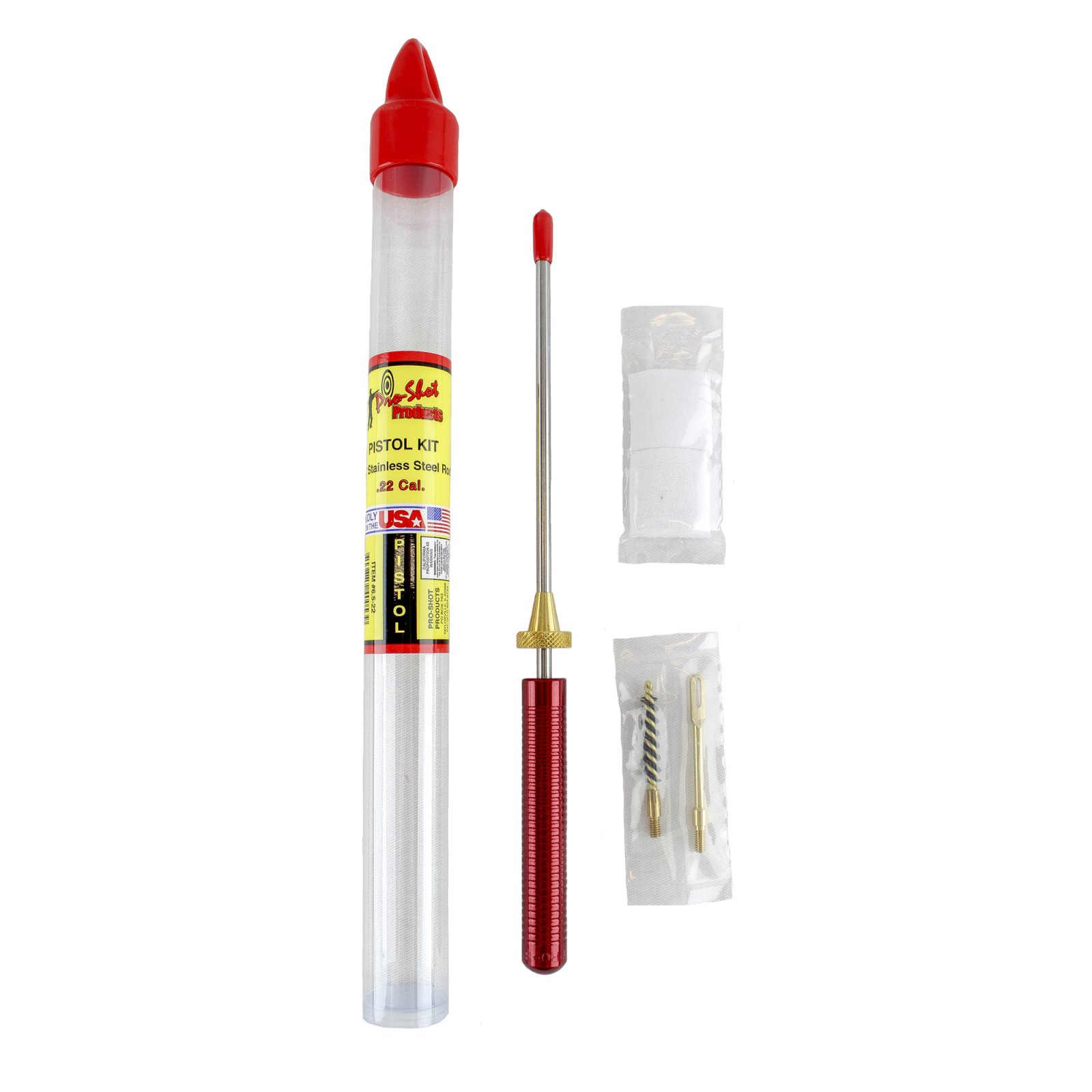 Buy Pro-Shot 6522 Starter Series .22 Cal Pistol Cleaning Kit with 6.5" Rod online