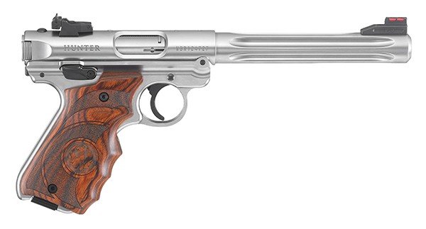 Ruger Mark IV Hunter 22 LR 10+1 6.88" Satin Stainless Fluted Bull Barrel