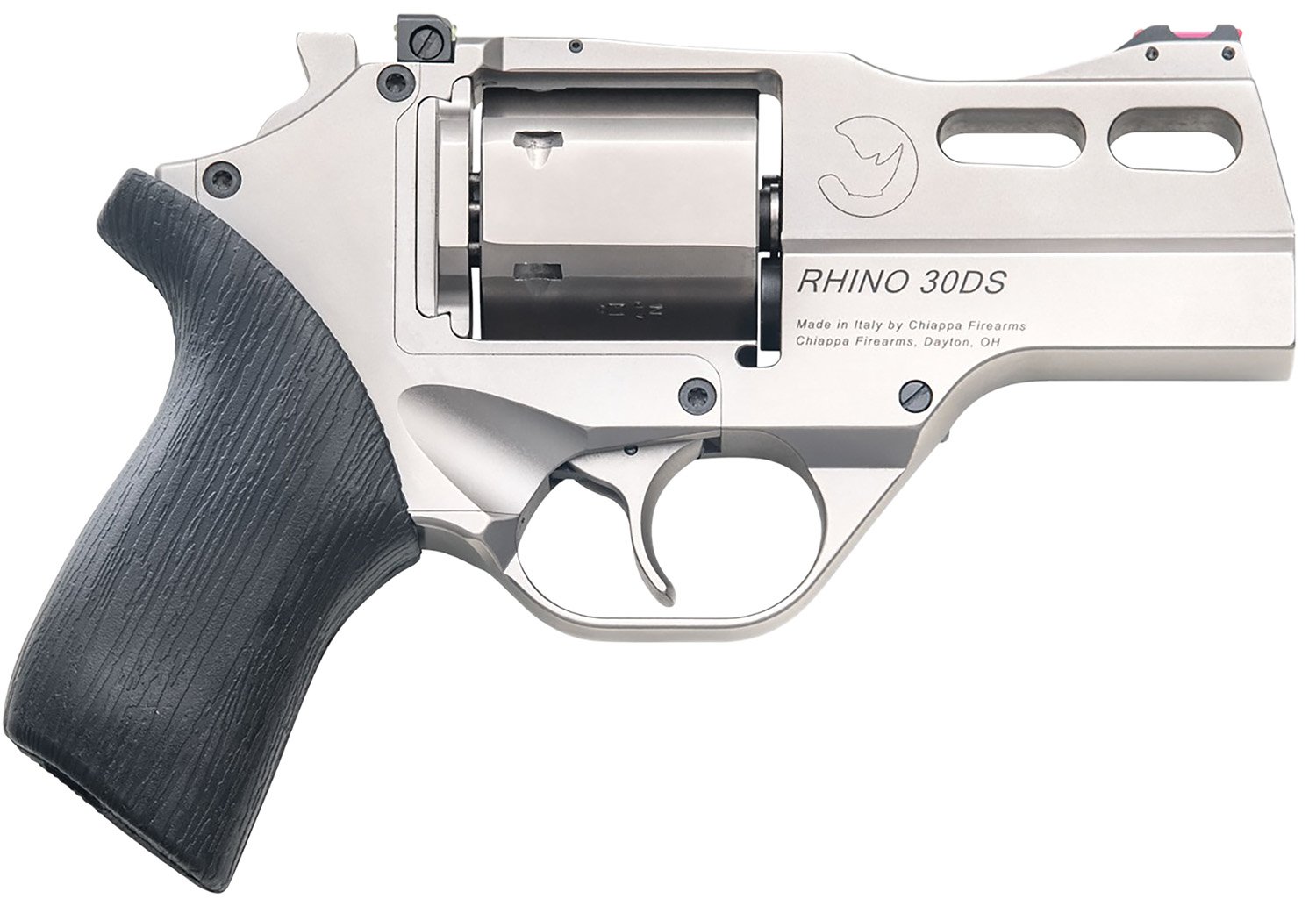 Chiappa Rhino 30 DS Revolver 10mm 3 in. Nickel w/BLK Grip 6 rd - Chiappa Firearms - 10mm
