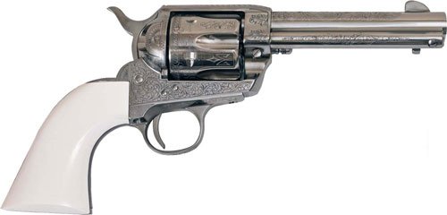 Cimarron Frontier .357 Mag 4.75" Pre-War Nickel Engraving Revolver PP400LNI