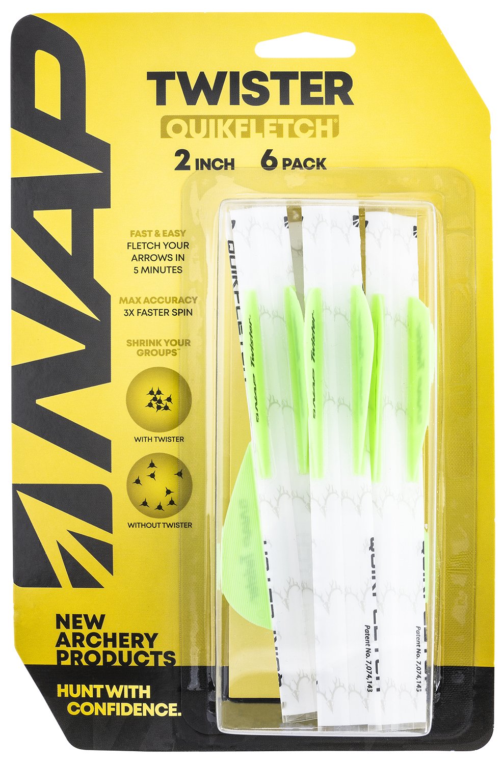Buy NAP NAP60638 Quickfletch Twister Fletching White/Green 6 Pk online