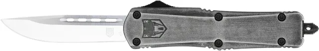 CobraTec Knives FS-3 Medium OTF Stonewash Drop Point Blade MSWFS-3DNS - CobraTec Knives