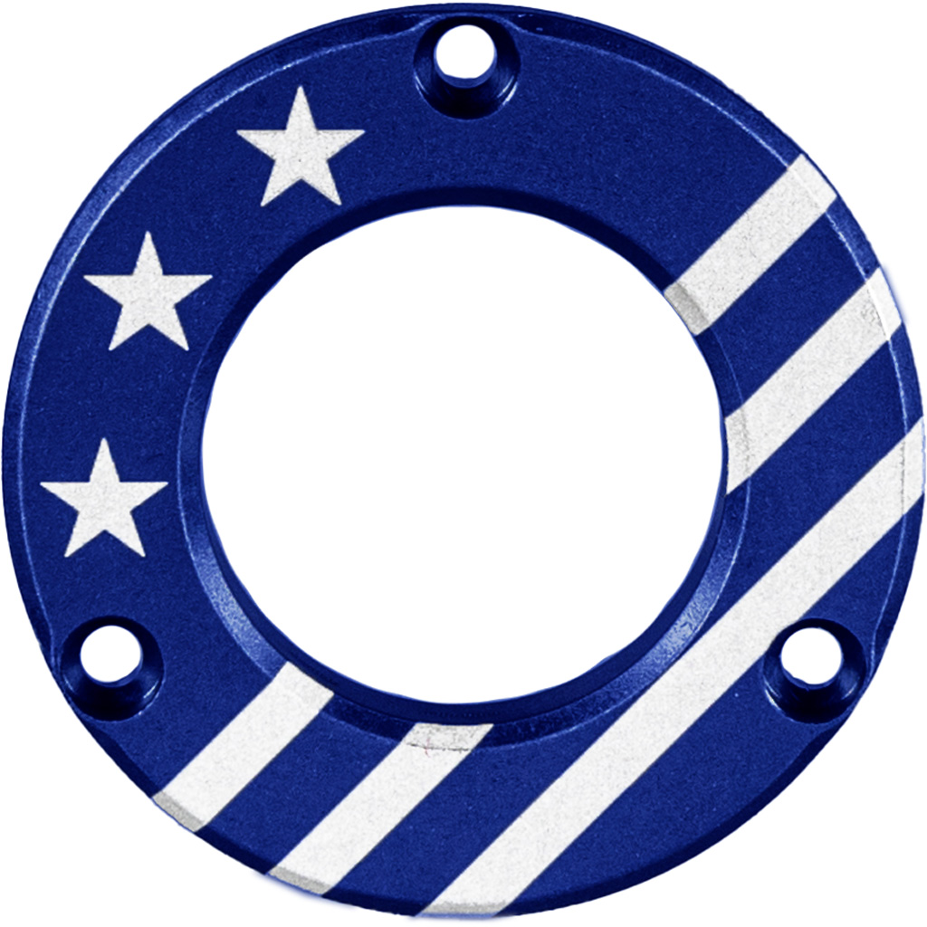 Axcel ADVR-HUB-BLUSA Driver Hubcap Blue Engraved Patriotic Theme