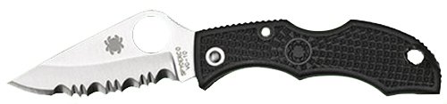 Spyderco LBKS3 Ladybug 3 1.94" Serrated VG-10 Blade Black FRN Handle