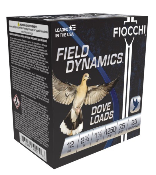 Fiocchi Dove & Target Loads 12 ga. 2.75 in. 1 1-8 oz. 7.5 Shot 25 rd. - Fiocchi - LEAD