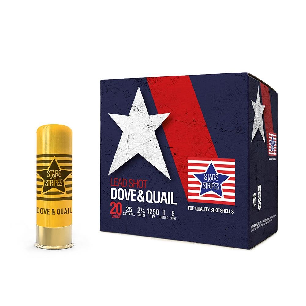 Buy PPU Stars & Stripes Dove & Quail Shotshells  20ga 2-3/4" 1 oz 1250 fps #8 25/ct online