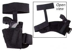Uncle Mike's Ankle Holster 8816-1 Right Hand Black Kodra Nylon 3.25-3.75in - Uncle Mike's