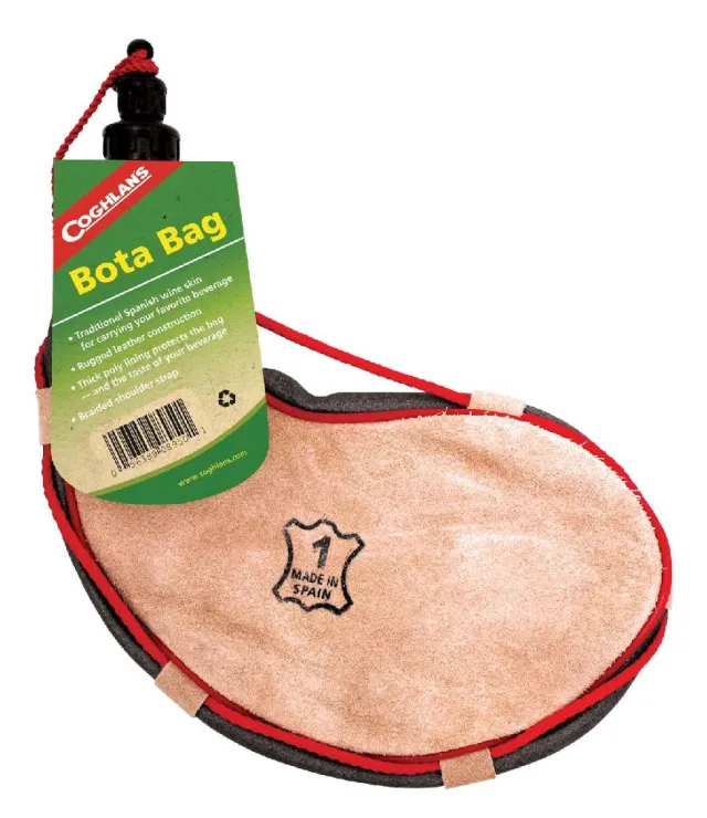 Coghlan's 8950 Bota Bag Leather Exterior BPA Free Braided Strap - COGHLAN'S