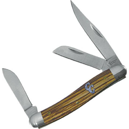ABKT CC0001ZW Cattleman Sagebrush Stockman Zebrawood 2.5in Blade - ABKT