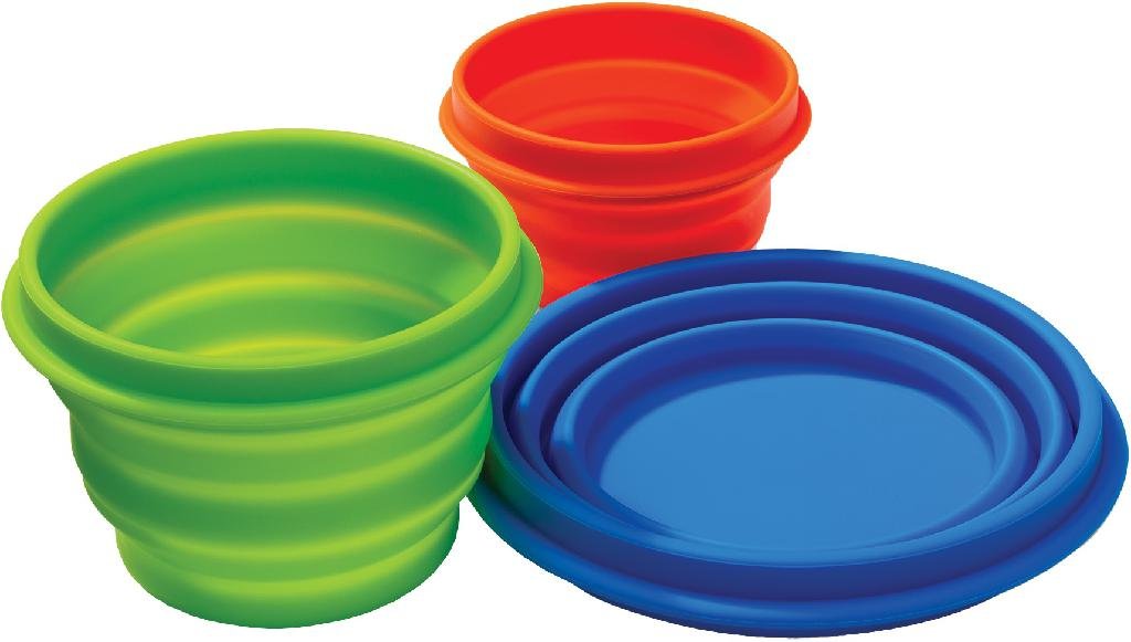 CADDIS AMGCSB/2-3P Collapsible Silicone Bowls 3-Pack L/M/S