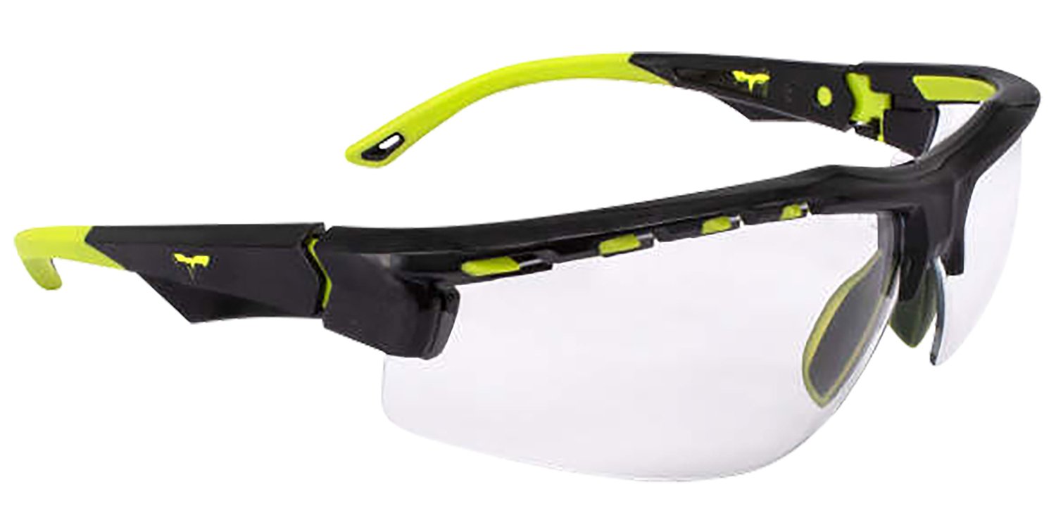 Radians TXE810CS Clear Lens Hi-Vis Full Frame Safety Glasses - RAD - HI-VIS