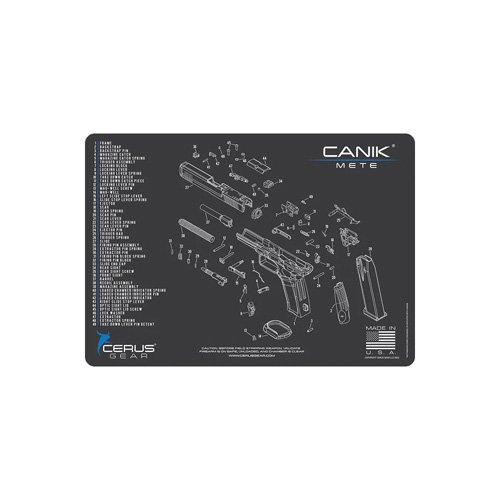Cerus Gear Canik Mete Handgun Mat Gray Schematic Cleaning Accessory - Cerus Gear