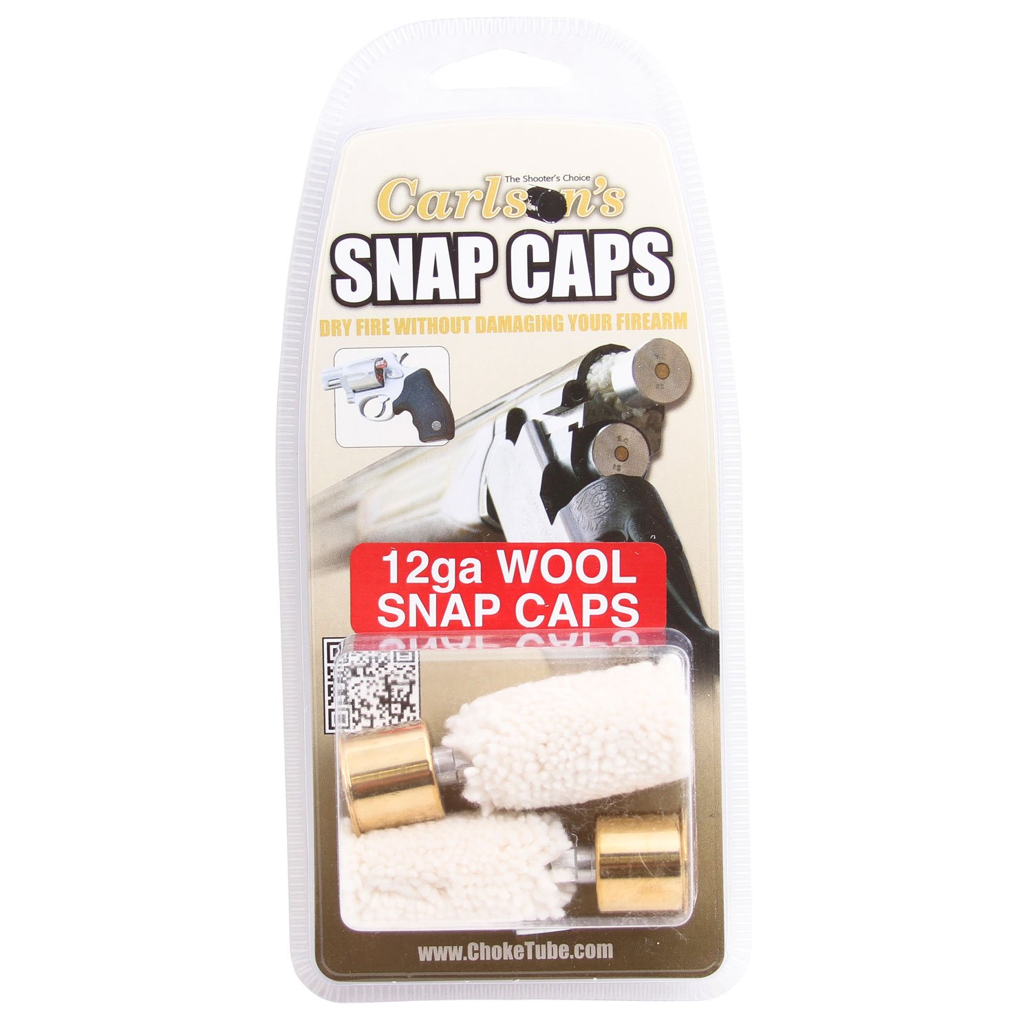Carlson 00108 12 Gauge Snap Cap 2-Pack Wool Brush Brass Base - Carlson - 12 GAUGE