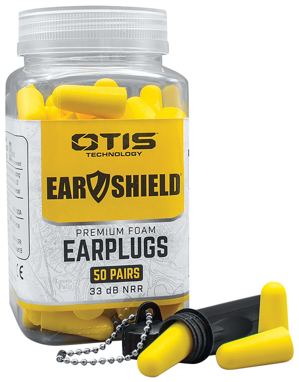 Otis EarShield Foam Ear Plugs 33 dB Yellow 50 Pair - Otis Technology - YELLOW