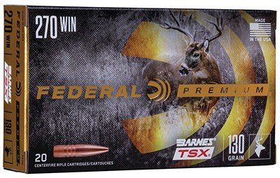 Federal P270L Premium 270 Win 130gr Barnes TSX 20 Rounds