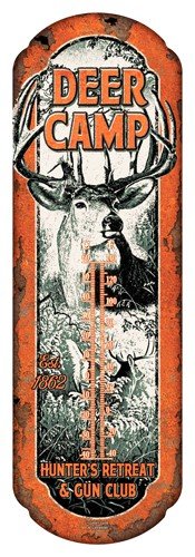 Rivers EDGE THERMOMETER DEER CAMP TIN