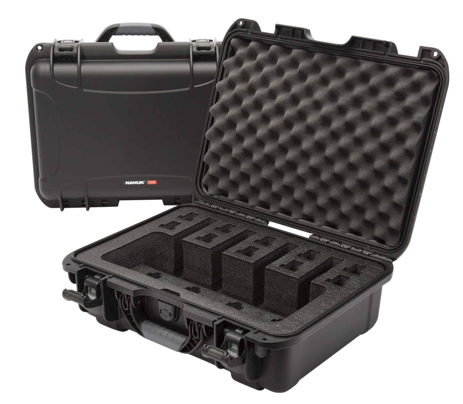 Nanuk 9254UP1 4 UP Pistol Case Black Waterproof Resin with Foam Padding - Nanuk - BLACK