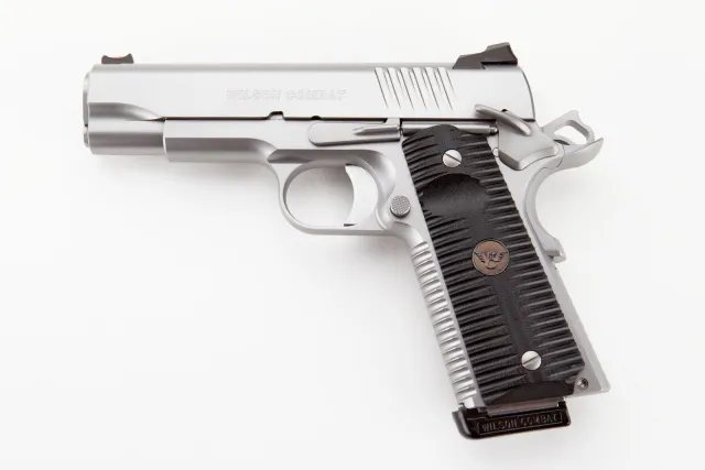Wilson Combat ACP Commander 45 ACP 4.25 In Glass Bead-Blasted Stainless - Wilson Combat - 45 ACP for sale at TheGunDock