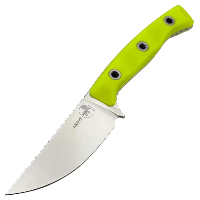 Microtech Akris 95-10HV-1 3.7 In Single Edge Stonewash G-10 Handle