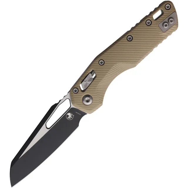 Microtech MSI 210-1FLGTTA 3.88 In Wharncliff Black SE Tan G-10 Handle