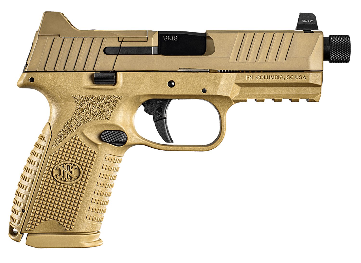 FN 509M Tactical FDE 9mm Pistol 4.5" Barrel Night Sights - FN America - 9mm
