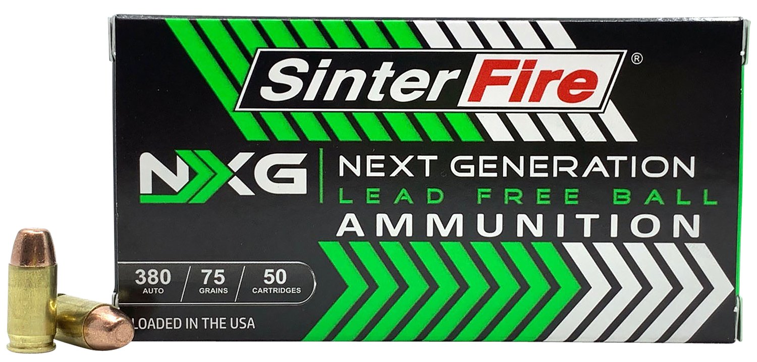SinterFire SF38075NXG 380ACP 75gr Lead-Free Ammo 50 Rounds