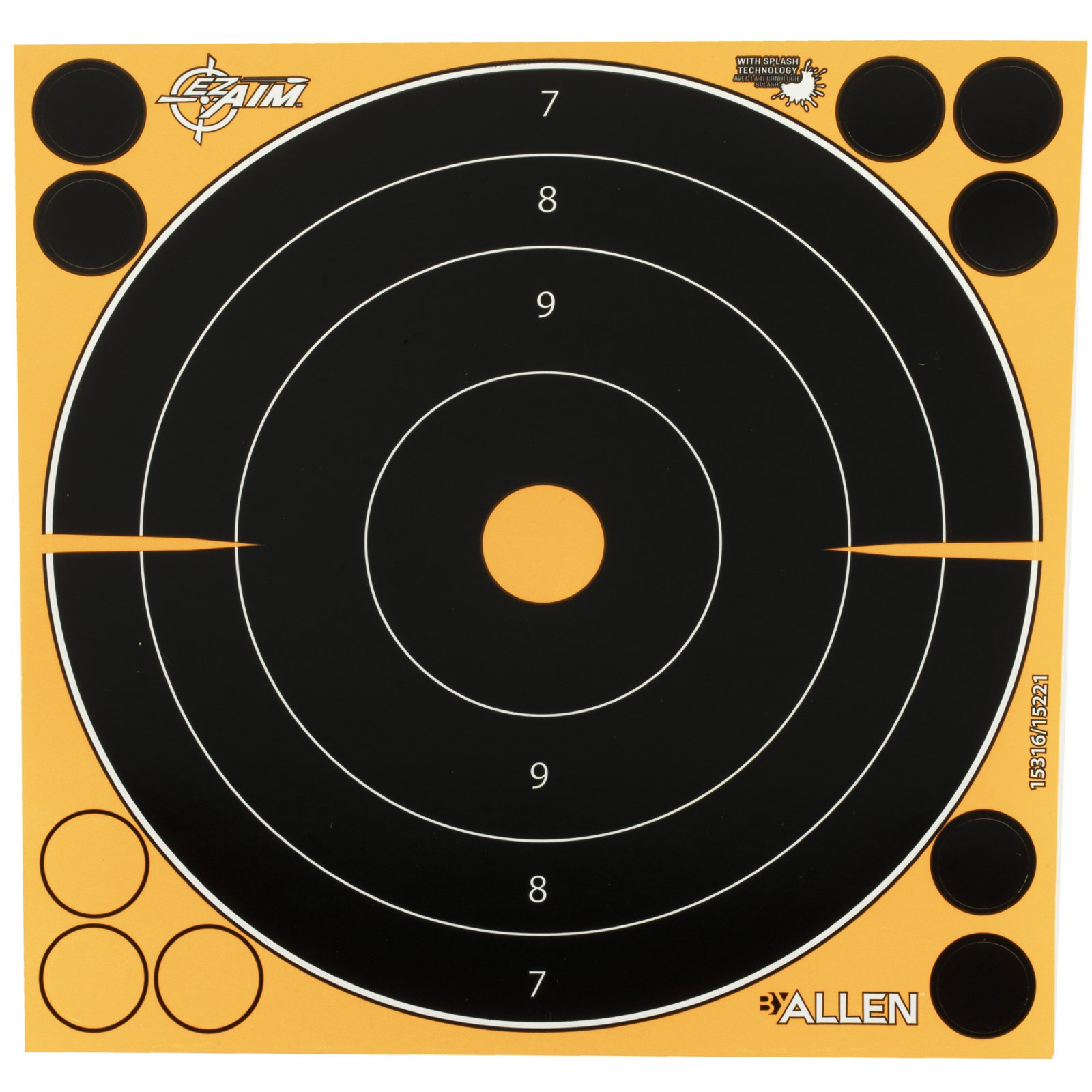 Allen 15316 Bullseye Target 8 in Self-Adhesive Paper 6 Pack - Allen Company