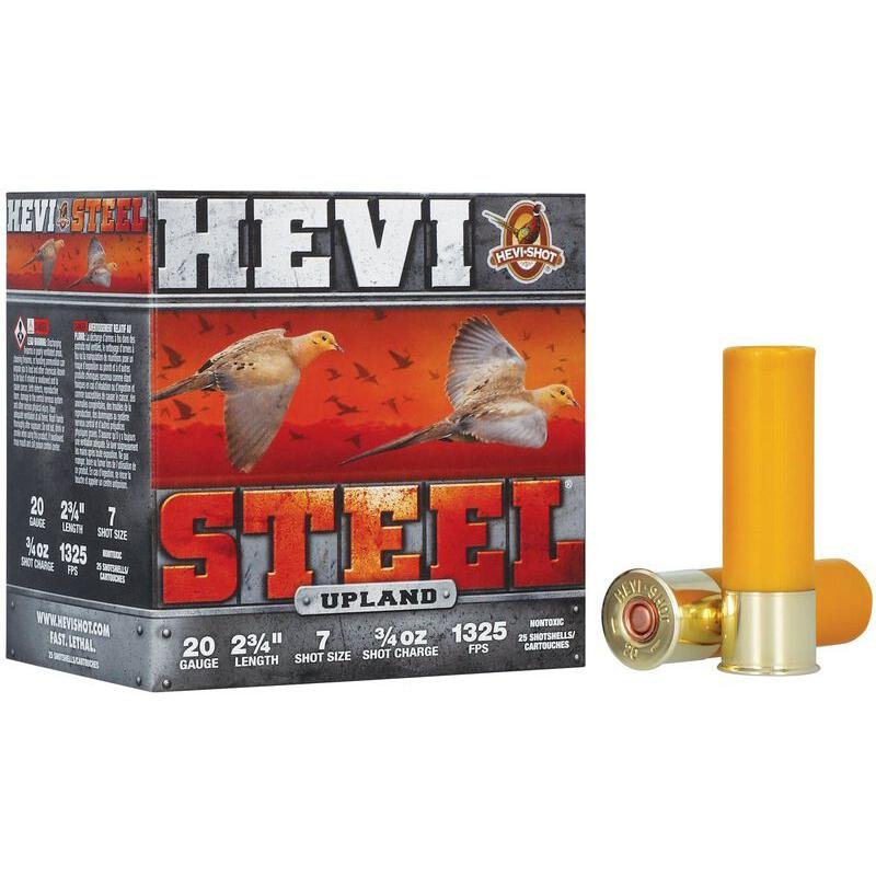 HEVI-Shot HEVI-Steel Shotshells 20ga 2-3/4 1oz 1325 fps #7 25/ct