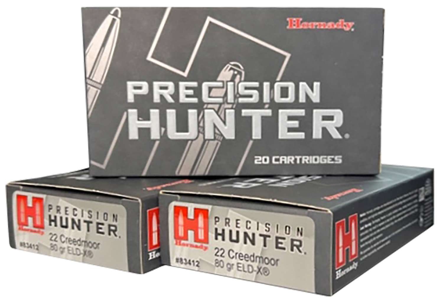 Hornady 83412 Precision Hunter 22 Creedmoor 80gr ELD-X 20 Rounds