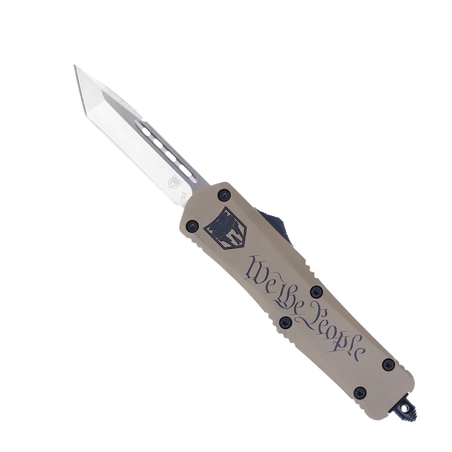 CobraTec MWTPFS3TNS FS-3 OTF Knife 3" D2 Tanto Blade Tan Handle - CobraTec Knives - TANTO