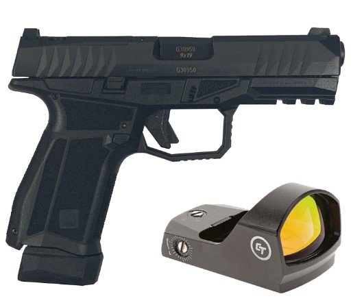 AREX Delta M 9mm 15+17Rd Ambi Black w/ Crimson Trace Red Dot - AREX - 9mm