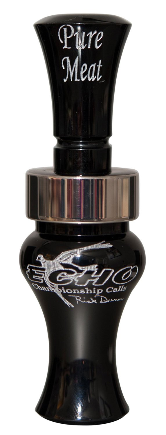 Echo Calls 79019 Pure Meat Double Reed Duck Call Black Acrylic - ECHO - DUCKS