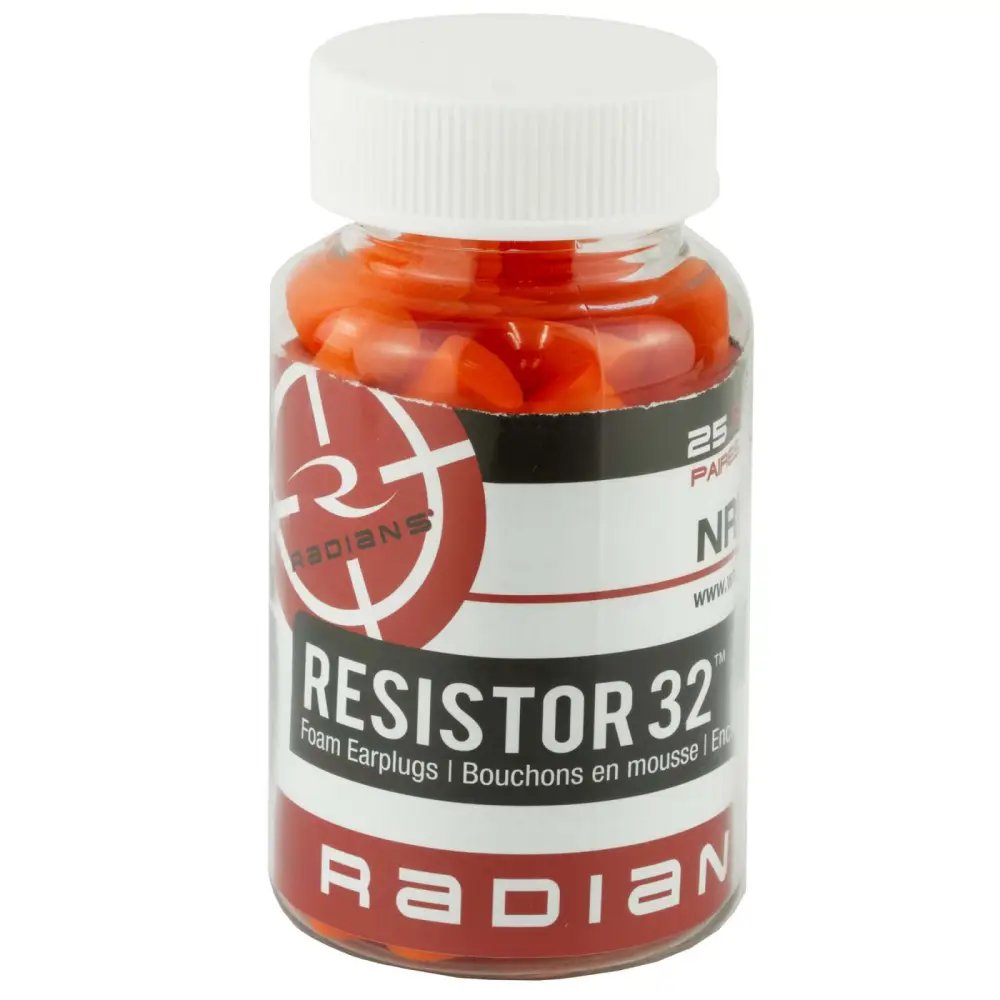 Radians FP70RD25 Foam Earplugs 32 dB NRR Uncorded 25 Pairs Orange - Radians - ORANGE