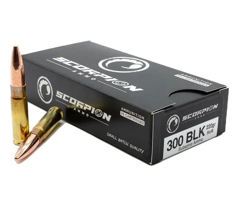 SCORPION AMO SUBSONIC 300 BLK 200GR FMJ 200RD CAN ( 3 PER CASE)