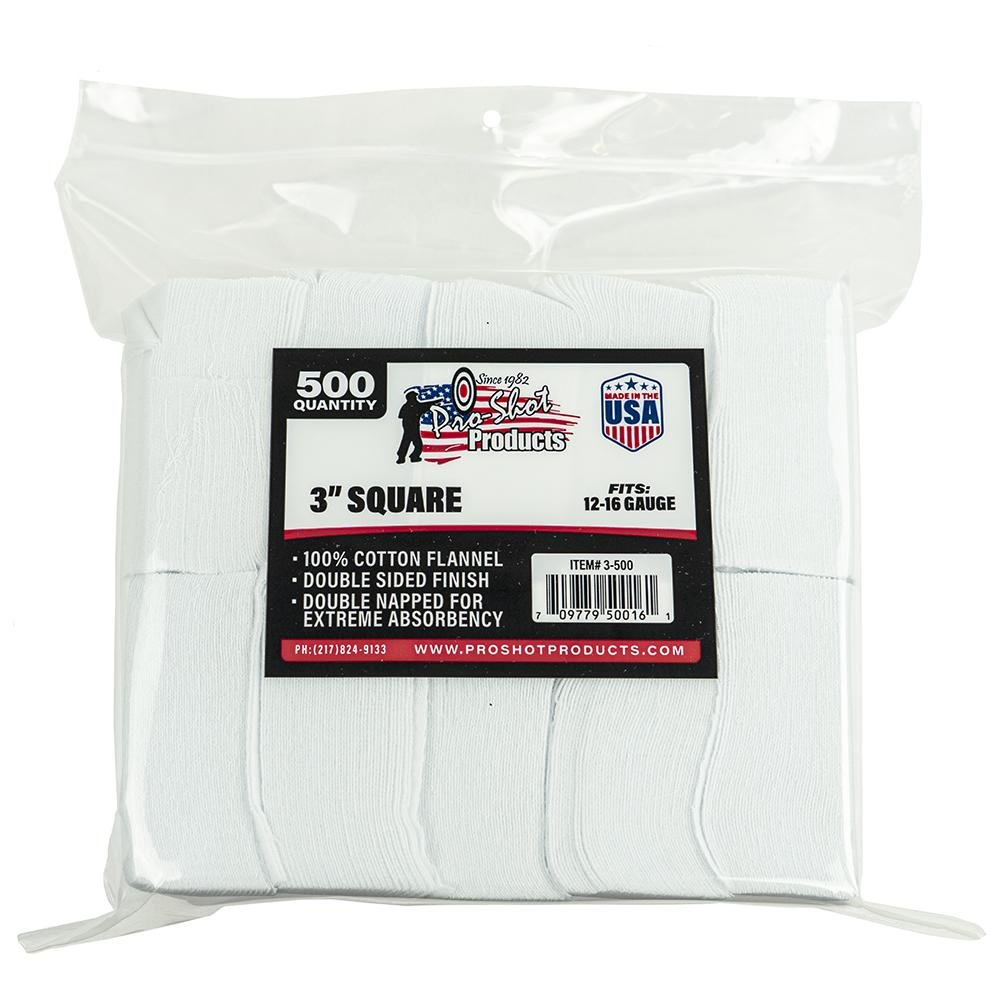 ProShot 3-500 3in Square Patches 12-16 Ga 500 Count
