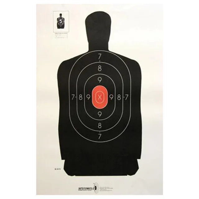 Speedwell Targets Police Silhouette Paper Target Orange 100/ct - Speedwell Targets