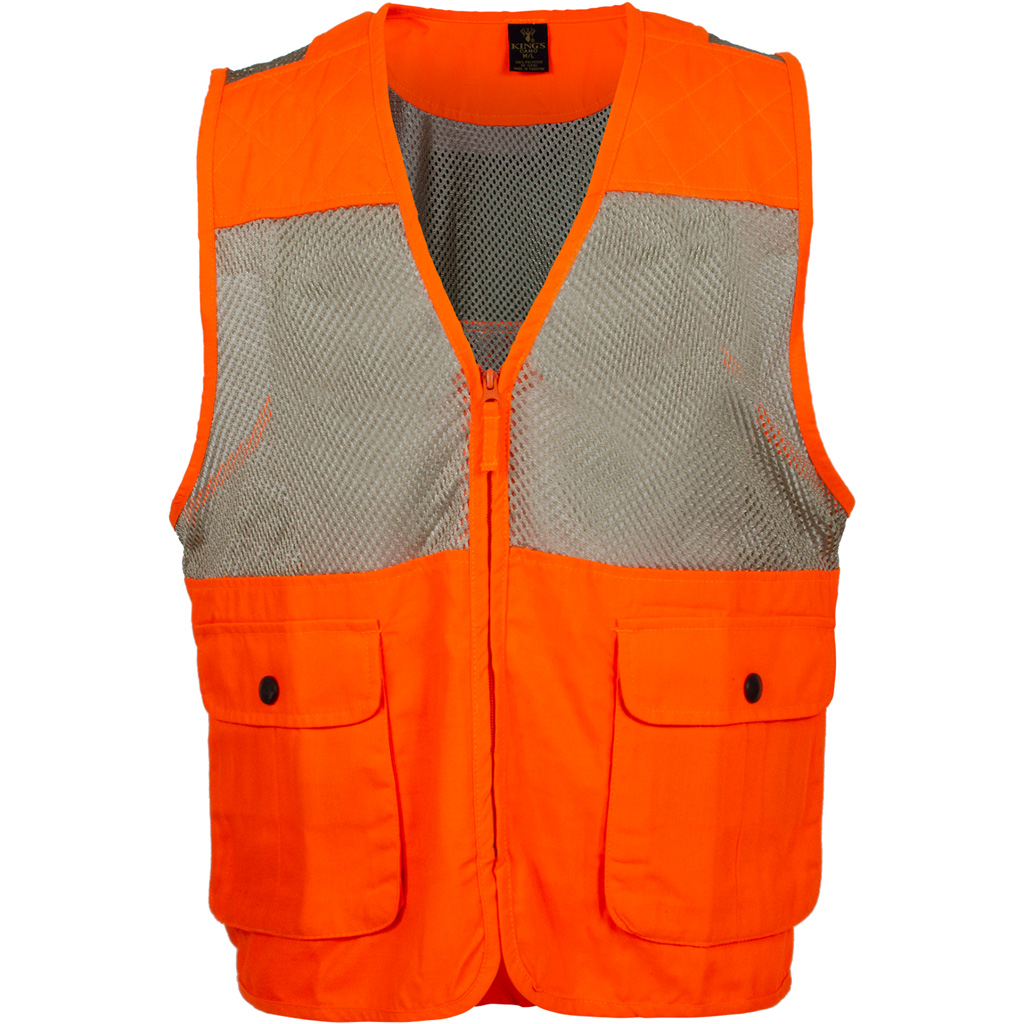 Kings KCG9101-BZ Upland Vest Blaze/Khaki M/L Breathable Mesh Pockets