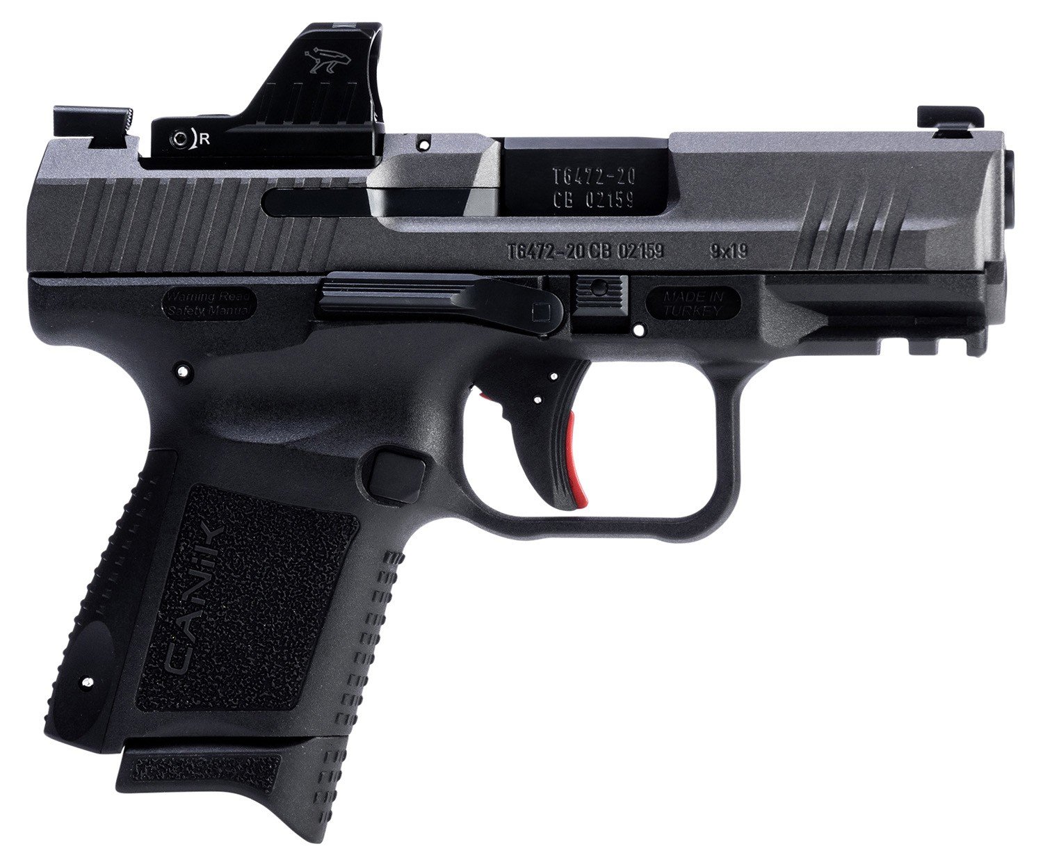 Canik TP9 Elite SC 9mm Luger Semi-Auto Pistol, 15rd, 3.6" Barrel, Tungsten Gray/Black Finish - CANIK - 9mm